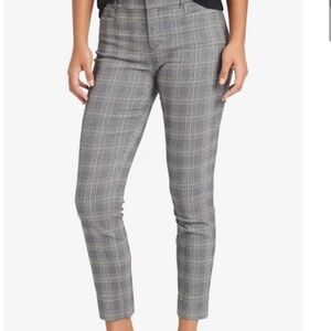 Banana Republic Dark Gray Plaid Sloan Pants size 6